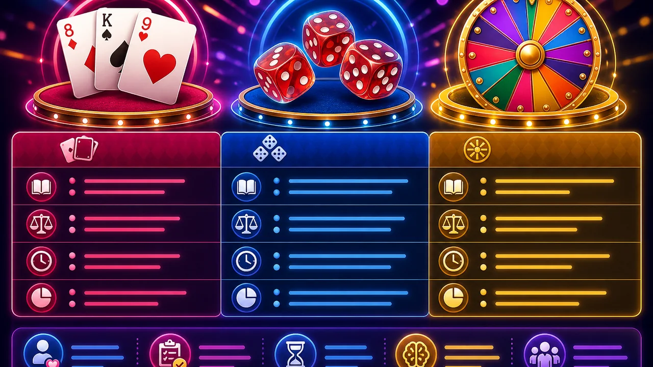 Luật, nhịp chơi và giới hạn: so sánh baccarat tài xỉu và vòng quay sin88