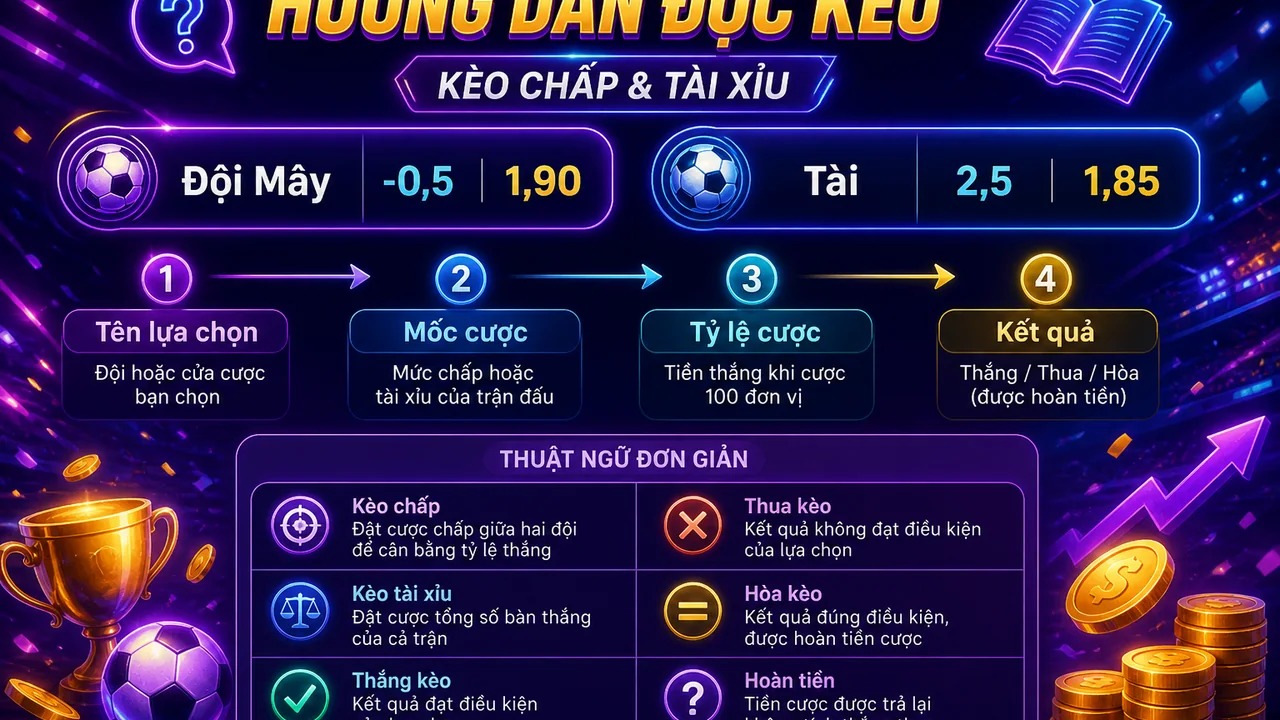 Đọc kèo chấp và tài xỉu sin88 cho người mới: Quy trình 4 bước dễ nhớ